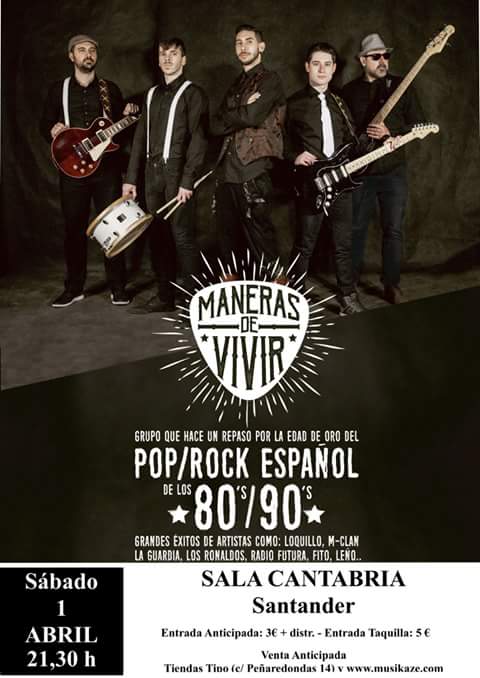 Concierto de Maneras de Vivir en la Sala Cantabria de Santander