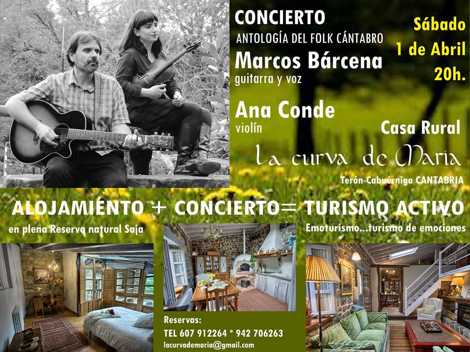 Concierto de Márcos Bárcena y Ana Conde en La Curva de María  de Cabuérniga