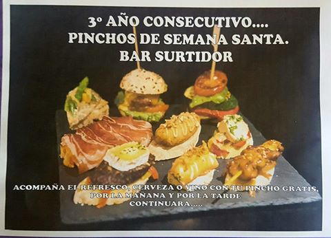 Pinchos de Semana Santan en el Surtidor de Santa Olalla