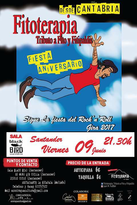 Concierto de Fitoterapia,tributo a fito en el Black Bird de Santander