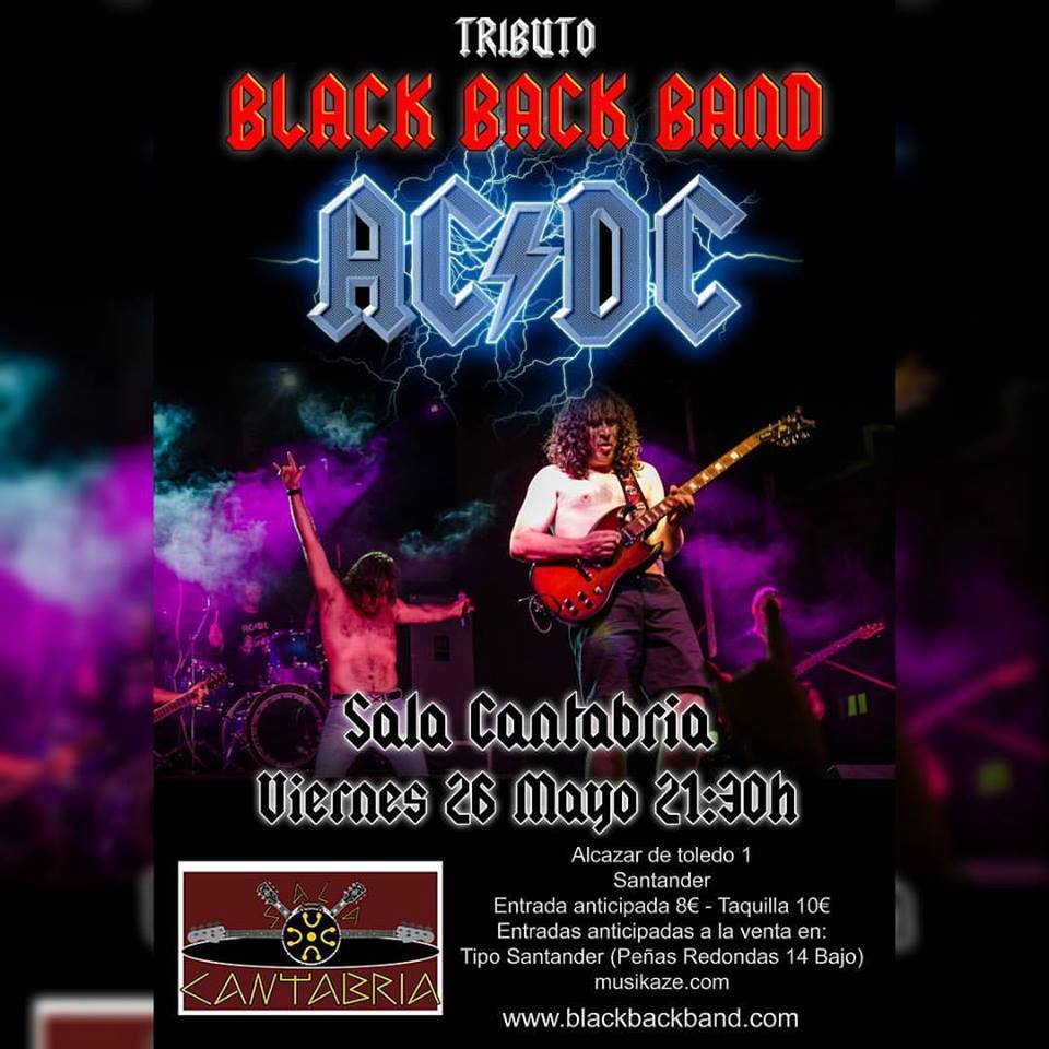 Concierto tributo a AC/DC en la Sala Cantabria de Santander