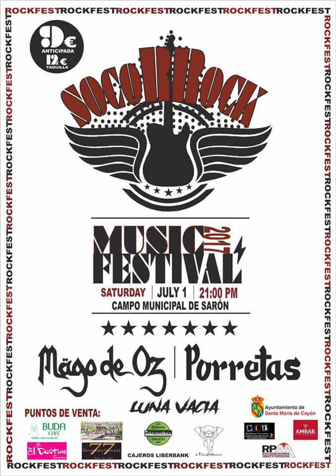 Concierto de Mago de Oz y Porretas en Sarón 2017