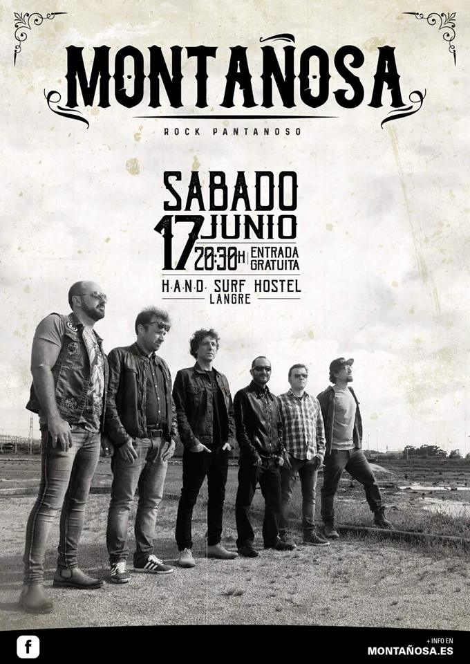 Concierto de Montañosa en el HAND Surf Hostel de Langre