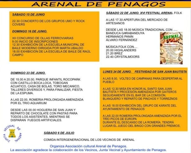 FIESTAS DE SAN JUAN 2019 EN ARENAL DE PENAGOS