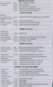 Programa Fiestas de San Fermín en Tetuán 2019