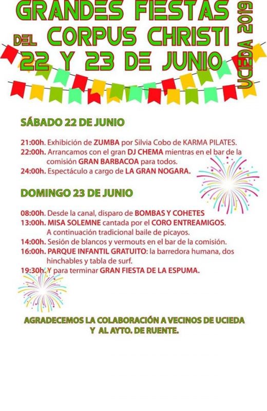 Fiestas del Corpus Christi 2019 en Ucieda