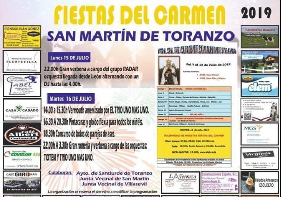 Fiestas del Carmen en San Martín de Toranzo 2019