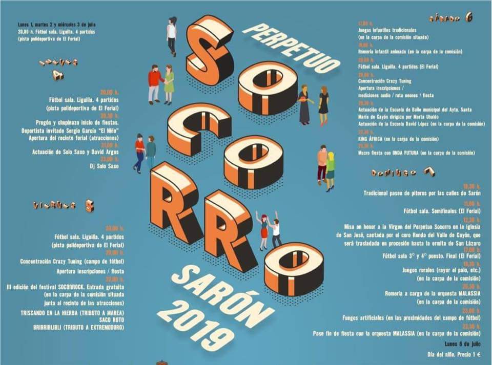 Fiestas del perpetuo Socorro en Sarón 2019