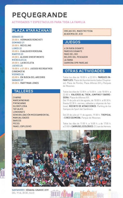 Pequegrande,actividades para niños en Santander