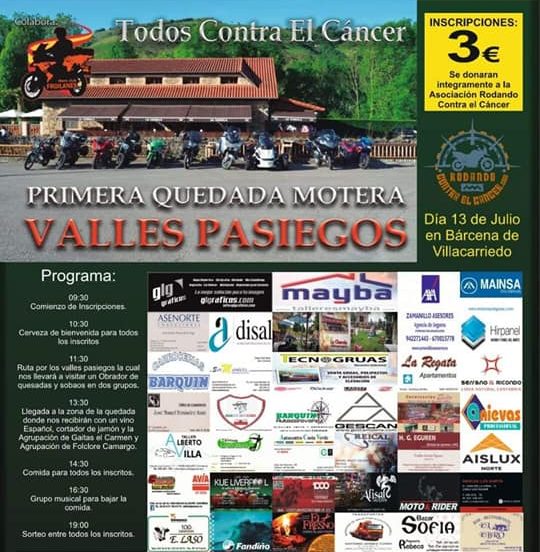 Quedada Motera solidaria Valles Pasiegos en La Charola de Bárcena de Villacarriedo