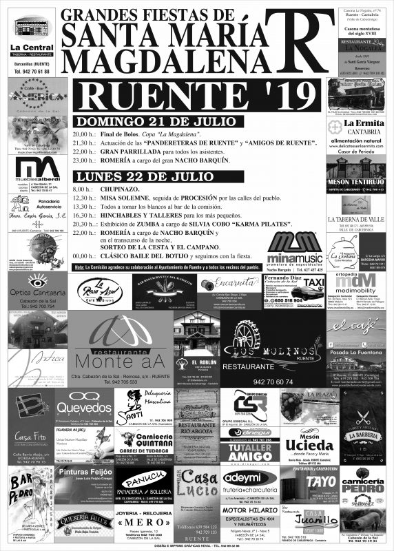 Fiestas Santa Maria Magdalena 2019