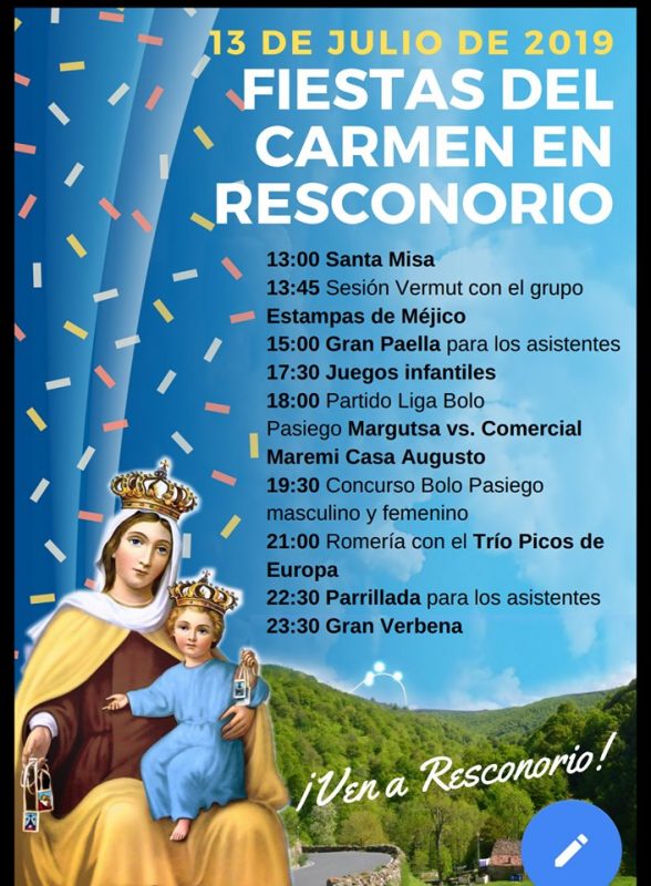 Fiesta del Carmen en Resconorio 2019