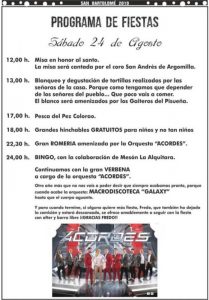 Fiestas de San Bartolomé en Argomilla de Cayón 2019