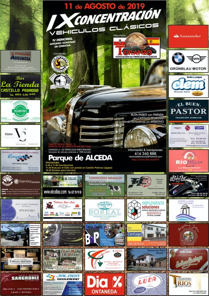 Concentración de coches clásicos en Alceda
