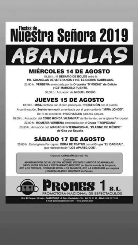 Fiestas de Nuestra Señora en Abanillas 2019