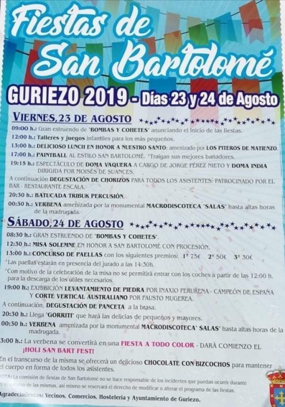 Fiestas de San Bartolomé en Guriezo 2019