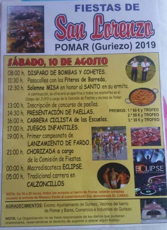 Fiestas de San Lorenzo en Guriezo 2019
