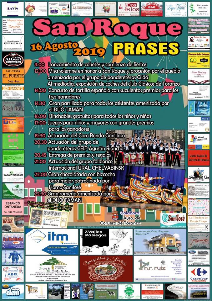 Fiestas de San Roque en Prases 2019