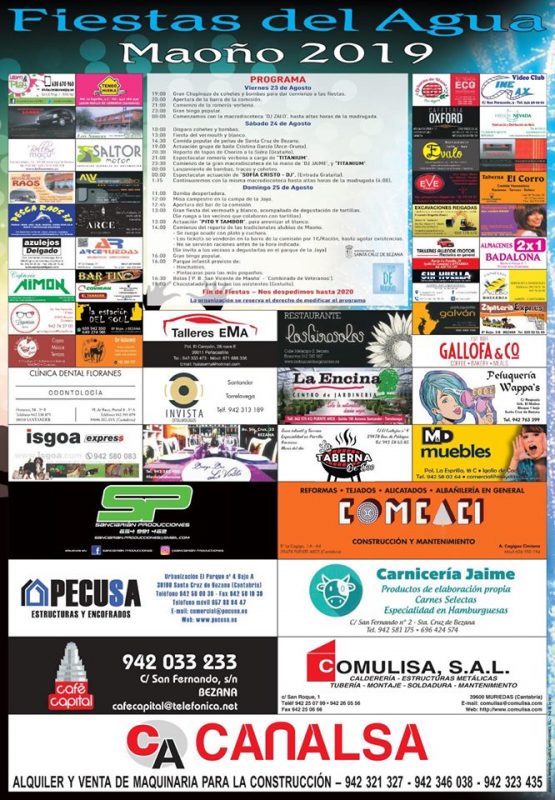 Fiestas del Agua de MAOÑO 2019