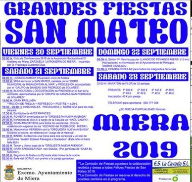 Fiestas de San Mateo en Miera 2019