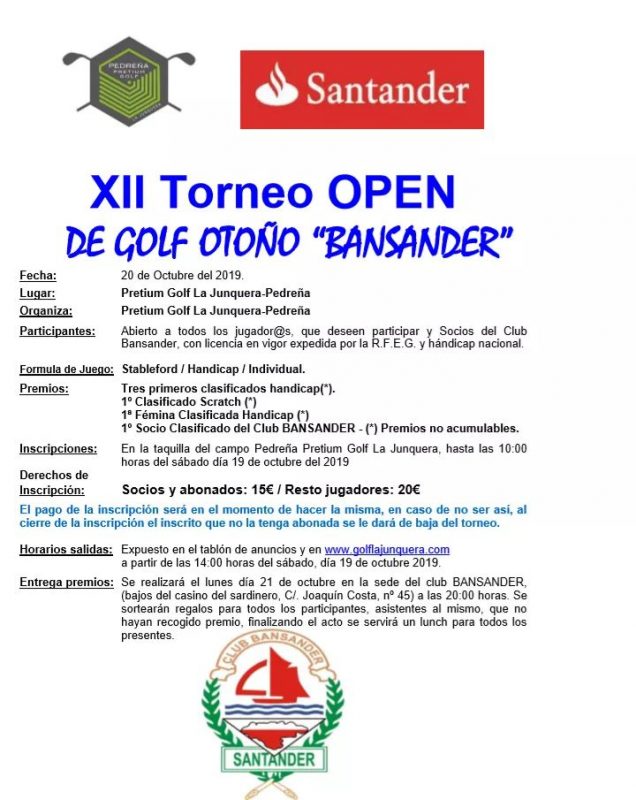 XII Torneo Open de Golf Otoño Bansander