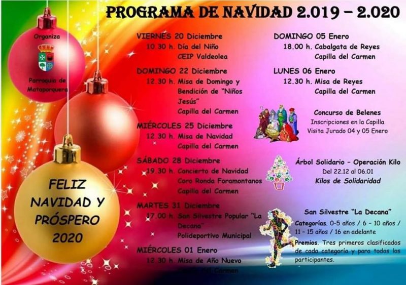 Actividades de Navidad 2019 en Mataporquera