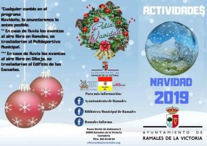 Cartel actividades para navidad 2019 en Ramales de la Victoria