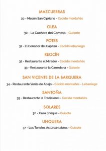 VIII Ruta de los pucheros de Cantabria