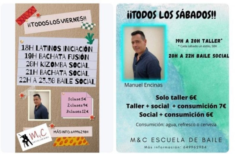 M and C-  clases de baile