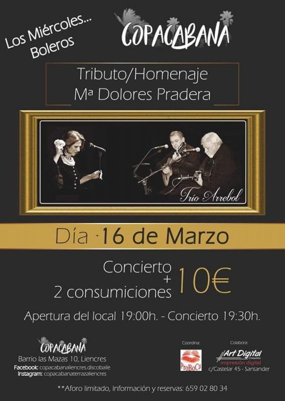Tributo María Dolores Pradera – Trío Arrebol