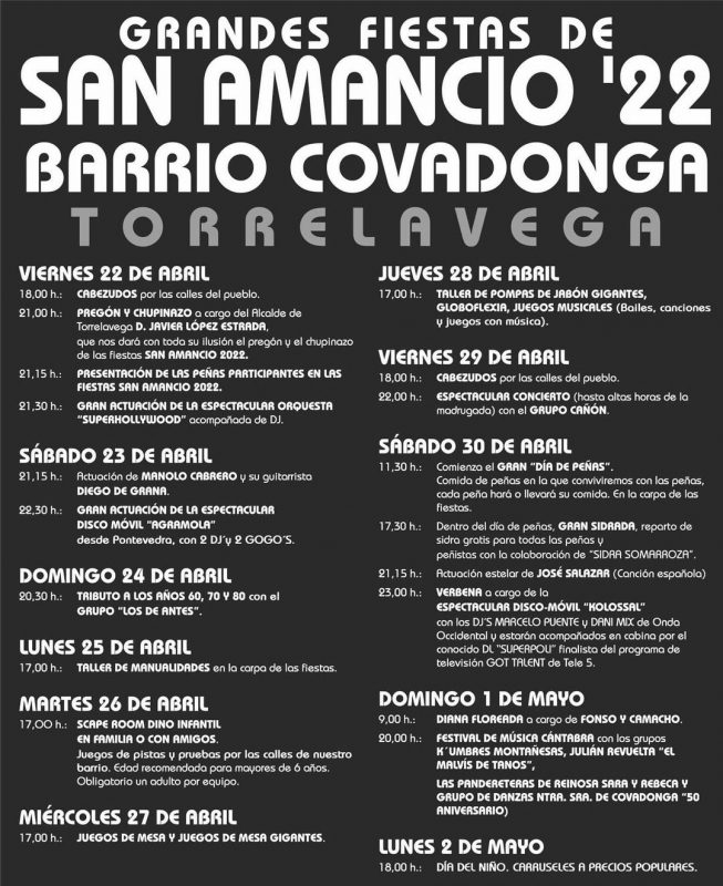Fiestas de San Amancio 2022  – Barrio Covadonga