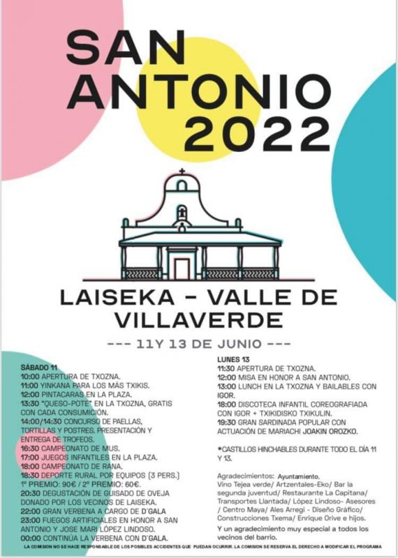 Fiesta de San Antonio 2022  – Valle de VillaVerde