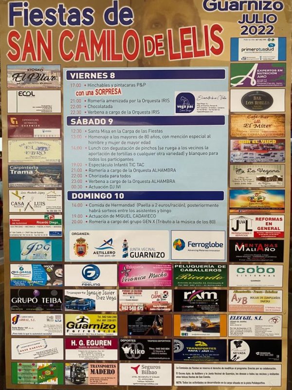 Fiestas de San Camilo de Lelis 2022 - Guarnizo