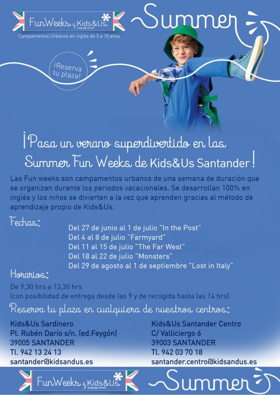 Campamentos de verano Kids & Us Santander
