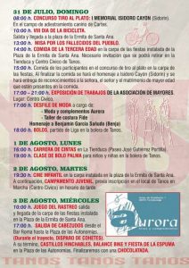 Fiestas de Santa Ana Y Ntra. Señora de las Nieves 2022 – Tanos