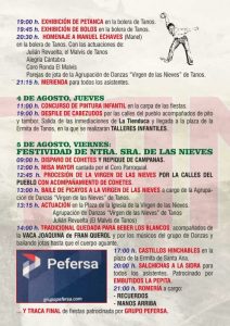 Fiestas de Santa Ana Y Ntra. Señora de las Nieves 2022 – Tanos