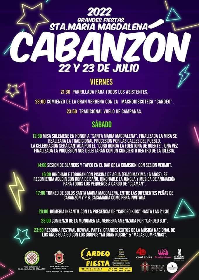 Grandes Fiestas Santa Maria de la Magadalena 2022 - Cabanzon