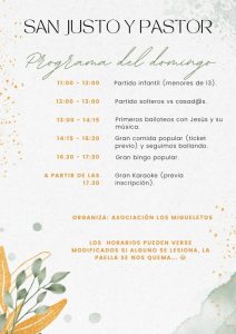 Grandes Fiestas de San Justo y Pastor 2022 – Caviedes