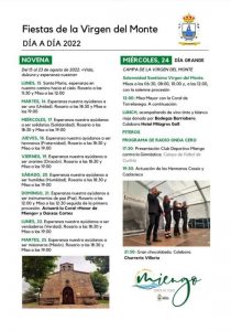 Fiestas de la Virgen del Monte 2022 – Miengo