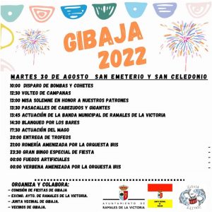 Fiestas San Emeterio – San Celedonio – San Ramón – 2022 – Gibaja