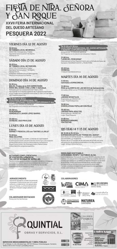 Fiesta de Nuestra Señora y San Roque 2022 - Pesquera