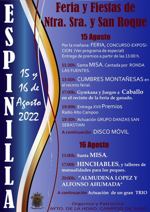 Fiestas de Nuestra Señora y San Roque 2022 - Espinilla