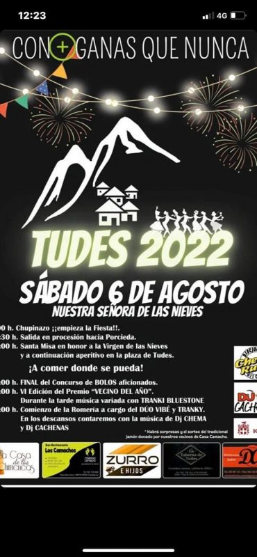 Fiestas de Nuestra Señora de las Nieves 2022 - Tudes