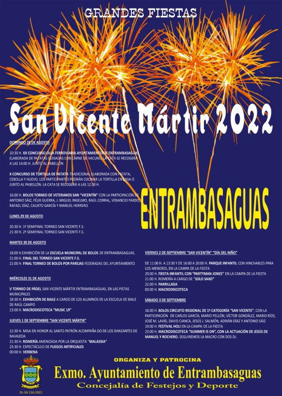 Fiestas de San Vicente Mártir 2022 - Entrambasaguas