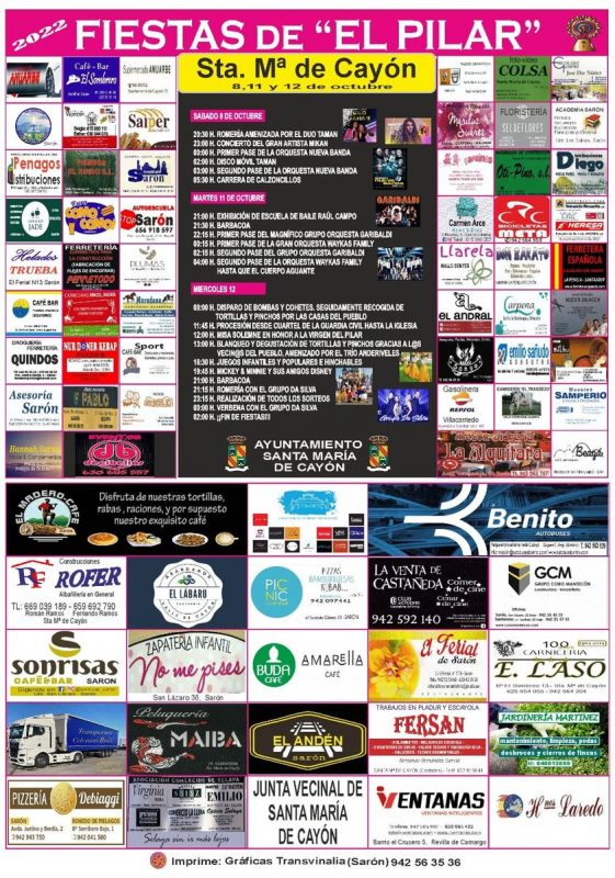 Fiestas del Pilar 2022 - Santa Maria de Cayon