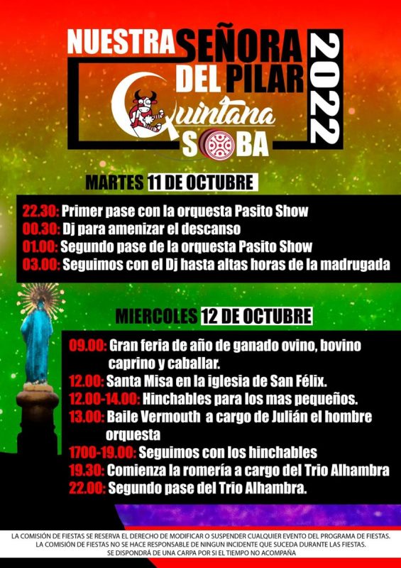 Fiestas Nuestra Señora del Pilar 2022 - Soba