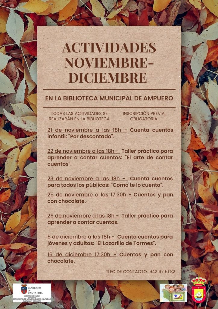 Actividades Noviembre – Diciembre – Ampuero