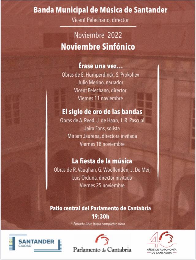 Conciertos Banda Municipal de Musica - Noviembre 2022
