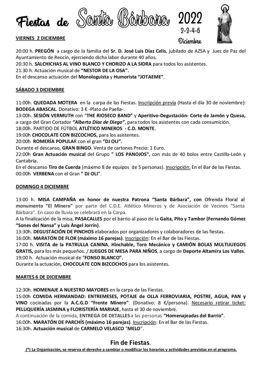 Fiestas de Santa Bárbara 2022 - Puente San Miguel