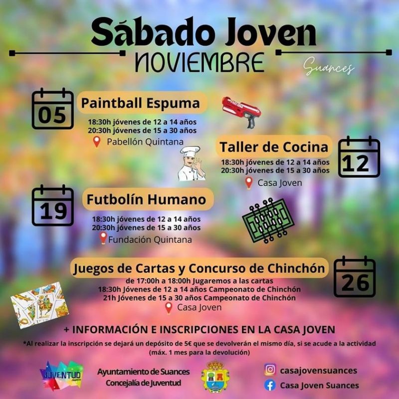 Programacion Sabado Joven Suances Noviembre